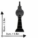 Aufnäher - Fernsehturm Berlin - 10 cm grau - Patch
