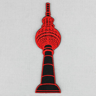 Aufnäher - Fernsehturm Berlin - 10 cm rot - Patch