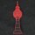 Aufnäher - Fernsehturm Berlin - 10 cm rot - Patch