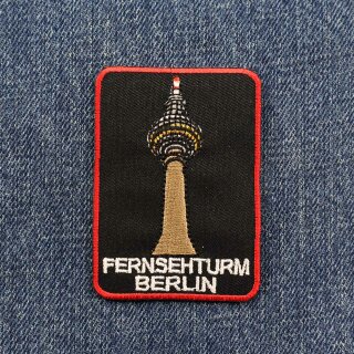 Aufnäher - Fernsehturm Berlin - 7 cm schwarz - Patch
