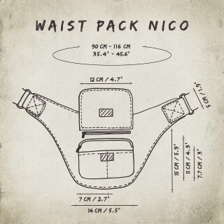 Gürteltasche - Nico - Muster 15 - Bauchtasche - Hüfttasche