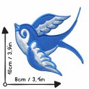 Patch - Swallow - blue-white <--