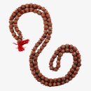 Gebetskette Rudraksha Perlen groß Akzent rot Halskette Mala Kette Meditationskette