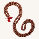 Gebetskette Rudraksha Perlen groß Akzent rot Halskette Mala Kette Meditationskette