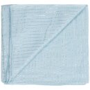 Baumwolltuch - blau - hellblau Lurex silber - quadratisches Tuch