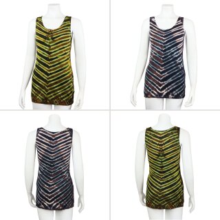 Longshirt - tight cut - Batik - Tie dye - ZigZag -
