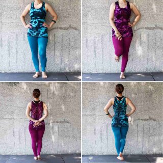 Longshirt - eng geschnitten - Batik - Tie dye - Eye
