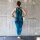 Longshirt - eng geschnitten - Batik - Tie dye - Eye