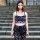 Crop Top - cross straps - Batik - Diamond