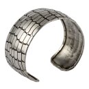 Armreif Armschmuck silber 3cm Metall verstellbar Armband Schuppenoptik
