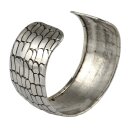 Armreif Armschmuck silber 3cm Metall verstellbar Armband Schuppenoptik