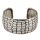 Armreif Armschmuck silber 3cm Metall verstellbar Armband Schuppenoptik