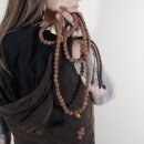 Gebetskette Rudraksha Perlen mit Stein türkis Halskette Mala Kette Meditationskette
