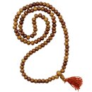 Prayer chain beads with bobble brown Necklace Mala chain...