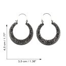 Ohrringe Metall Muster02 Hängeohrringe Modeschmuck Boho Ethno