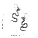 Ohrringe Metall Schlange groß Hängeohrringe Modeschmuck Boho Ethno