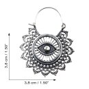 Ohrringe Metall Muster17 Auge in Ornamentik Hängeohrringe Modeschmuck Boho Ethno