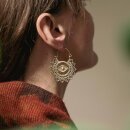 Ohrringe Metall Muster17 Auge in Ornamentik Hängeohrringe Modeschmuck Boho Ethno
