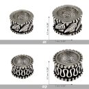 Haarschmuck Metall silber rund Zöpfe Dreadlocks...