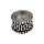 Haarschmuck Metall silber rund Zöpfe Dreadlocks Haarperle Haardekoration