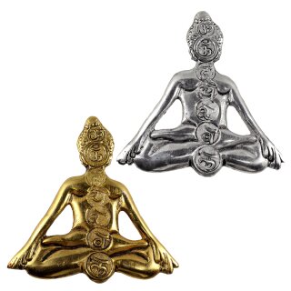 Räucherkegelhalter 7 Chakra Metall Yoga Figur