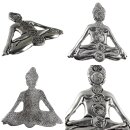 Incense cone holder 7 chakra metal yoga figure