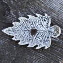 Räucherstäbchenhalter Figur Metall silber Blatt lang Aufsatz Räucherkegelhalter