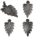 Räucherstäbchenhalter Figur Metall silber Blatt lang Aufsatz Räucherkegelhalter