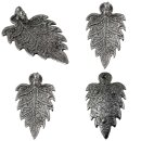Räucherstäbchenhalter Figur Metall silber Blatt lang Aufsatz Räucherkegelhalter