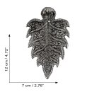 Räucherstäbchenhalter Figur Metall silber Blatt lang Aufsatz Räucherkegelhalter