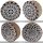 Wooden stamp round mandala 2.36 inch stamp made of wood