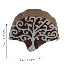 Wooden stamp tree 2.36 inch tree of life stamp made of wood