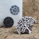 Wooden stamp tree 2.36 inch tree of life stamp made of wood