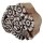 Wooden stamp flower bouquet 2.76 inch flower ornament stamp made of wood