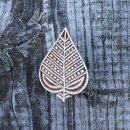 Wooden stamp leaf 2.95 inch leaflet stamp made of wood