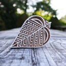 Wooden stamp leaf 2.95 inch leaflet stamp made of wood