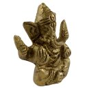 Figur in Messing Ganesha gold klein Deko Glücksbringer