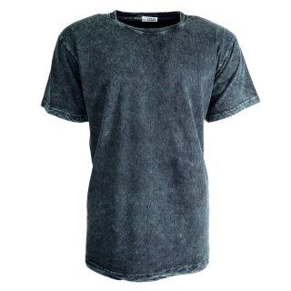 Cotton shirt Dilip green short sleeve washed look t-shirt top