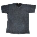 Baumwollshirt Dilip blau Kurzarm washed look T-Shirt Oberteil