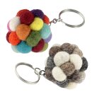 Keychain felt balls ball decoration pendant
