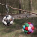 Schlüsselanhänger Filzkugeln Ball Deko Anhänger