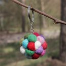 Schlüsselanhänger Filzkugeln Ball Deko Anhänger