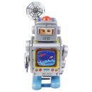 Robot tin toy spaceman astronaut with tool tin robot