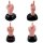 Dashboard wobble figure middle finger solar statement hand finger