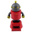 Armaturenbrett Wackelfigur Roboter rot grau Solar Bot...