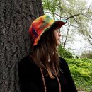 Hat hemp batik colorful flexible brim unisex straw hat beach hat