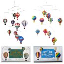 Tin toys mobile hot air balloons tin mobile wind chimes