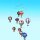 Tin toys mobile hot air balloons tin mobile wind chimes