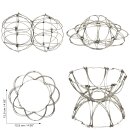 4D Mandala dekoratives Drahtgeflecht silber Entspannungsspiel Lebensblume