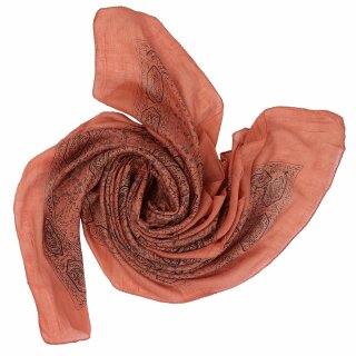 Baumwolltuch - Indisches Muster 1 - rosa - altrosa - quadratisches Tuch